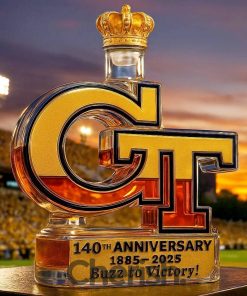 Georgia Tech Yellow Jackets 140th Anniversary “Buzz to Victory” Whiskey Bottle