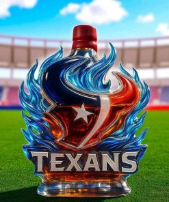 Houston Texans Fire of the Lone Star Limited Edition Whiskey Bottle