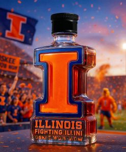Illinois Fighting Illini ‘Oskee Wow Wow’ Whiskey Bottle