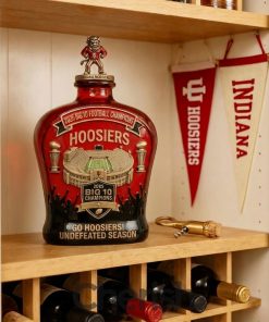 Indiana Hoosiers 2025 Big 10 Championships Commemorative Edition Whiskey Bottle