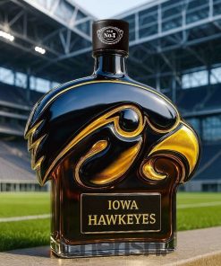 Iowa Hawkeyes Whiskey Bottle