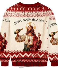 Jesus Christ Bless 2026 Ugly Christmas Sweater
