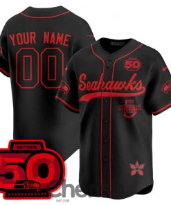 Seattle Seahawks ‘Stranger Things Edition’ Custom Baseball Jersey