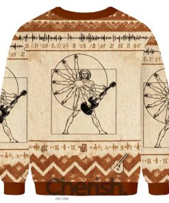 Vitruvian Man Rock Ugly Christmas Sweater