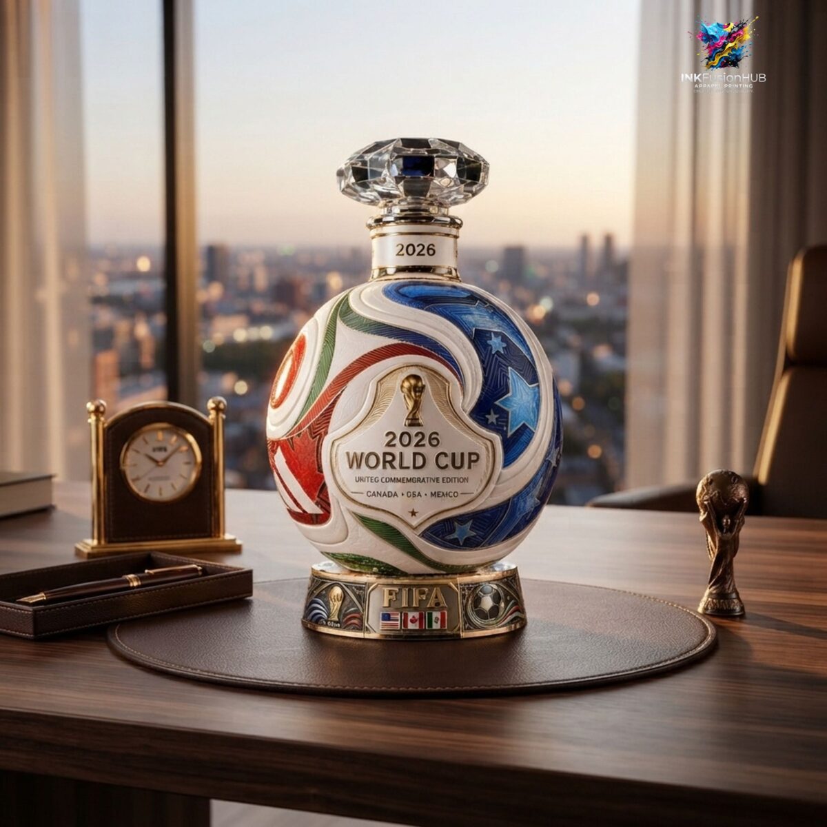 2026 World Cup Match Ball Whiskey Bottle