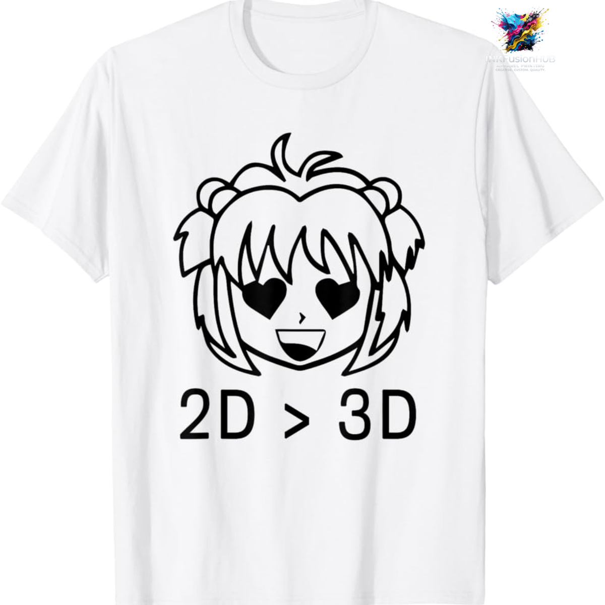 2D Bigger 3D Cute T-Shirt