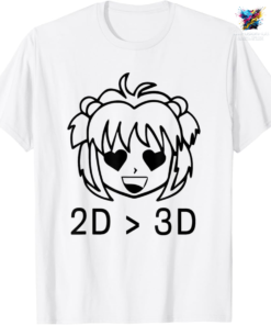2D Bigger 3D Cute T-Shirt
