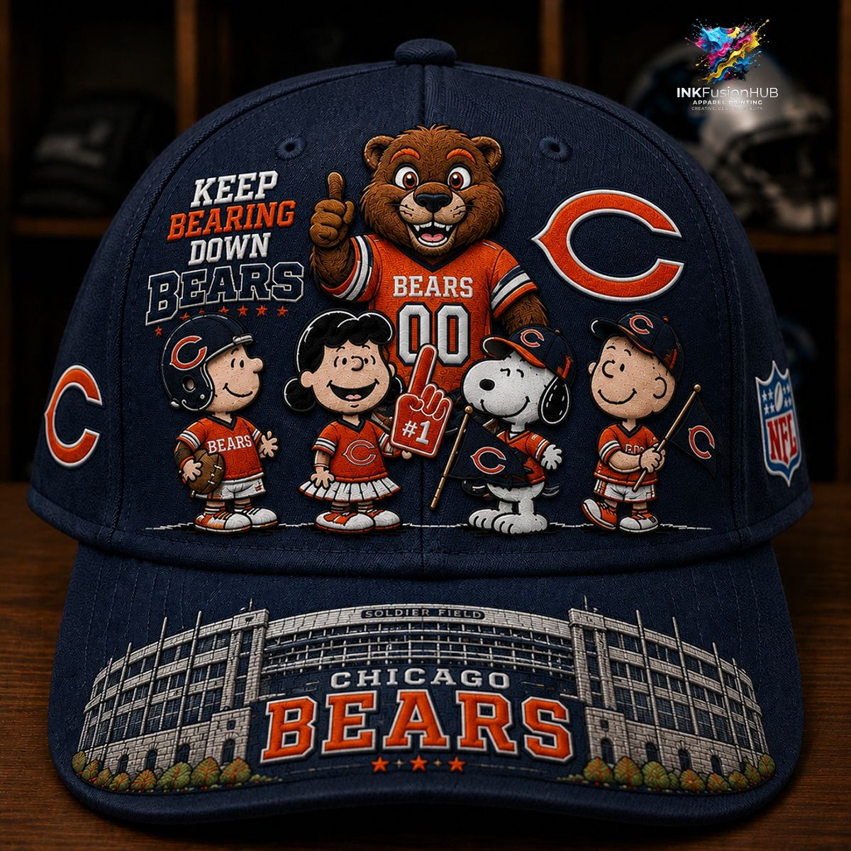 Chicago Bears x Snoopy NFL Cap