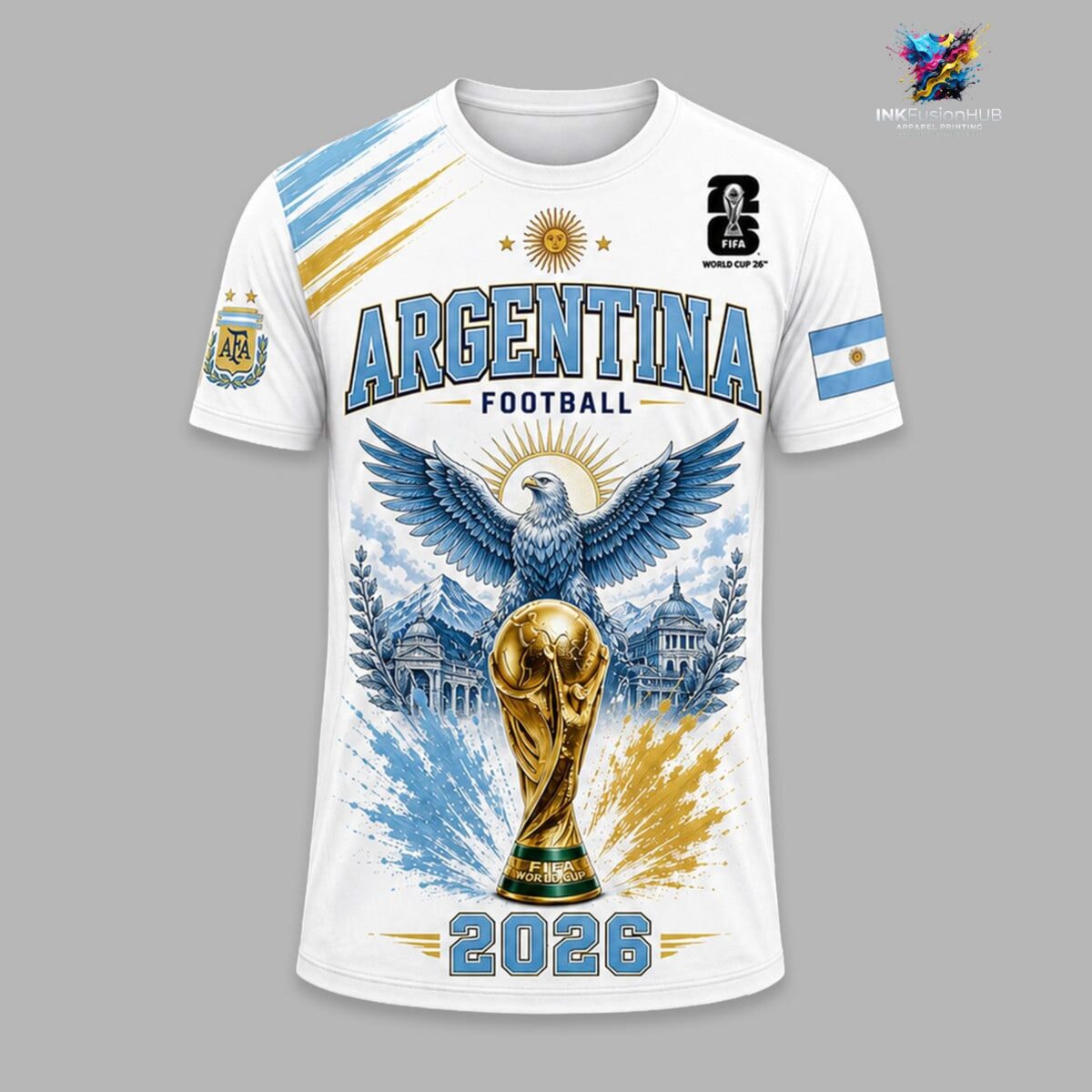 Argentina World Cup 2026 Football T-Shirt — Albiceleste Fan Tee