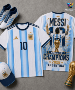 Argentina World Cup 26 Champions Lionel Messi TShirt