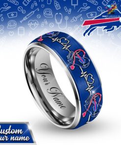 Buffalo Bills Silver Tungsten Nurse Ring – World Cup 2026