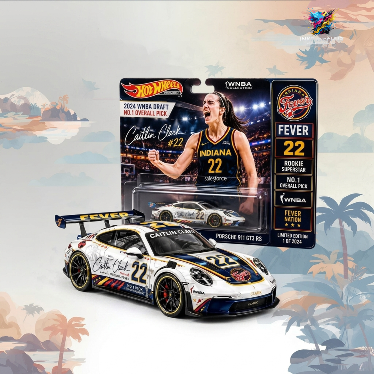 Caitlin Clark Hot Wheels Car – Indiana Fever Porsche 2026