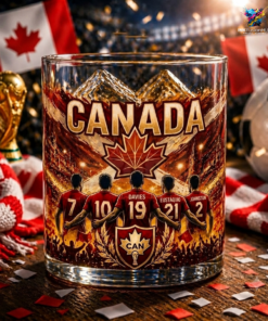 Canada World Cup 2026 Roster Whiskey Glass