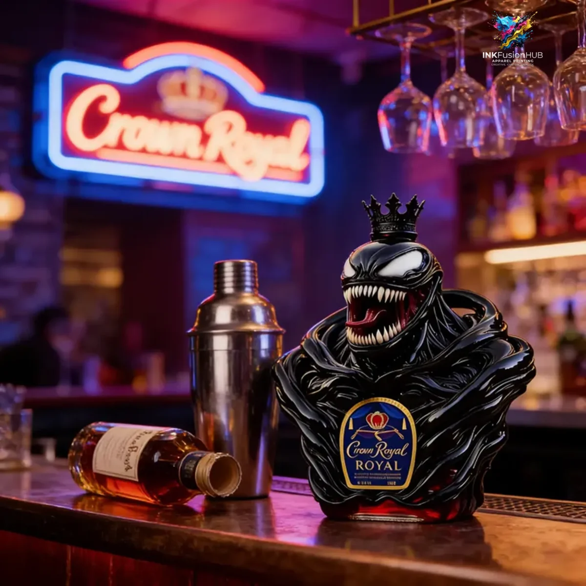 Crown Royal Venom Edition Whiskey Bottle