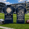 Kansas City Chiefs Celebrating 250 Years of Freedom Personalized T-Shirt