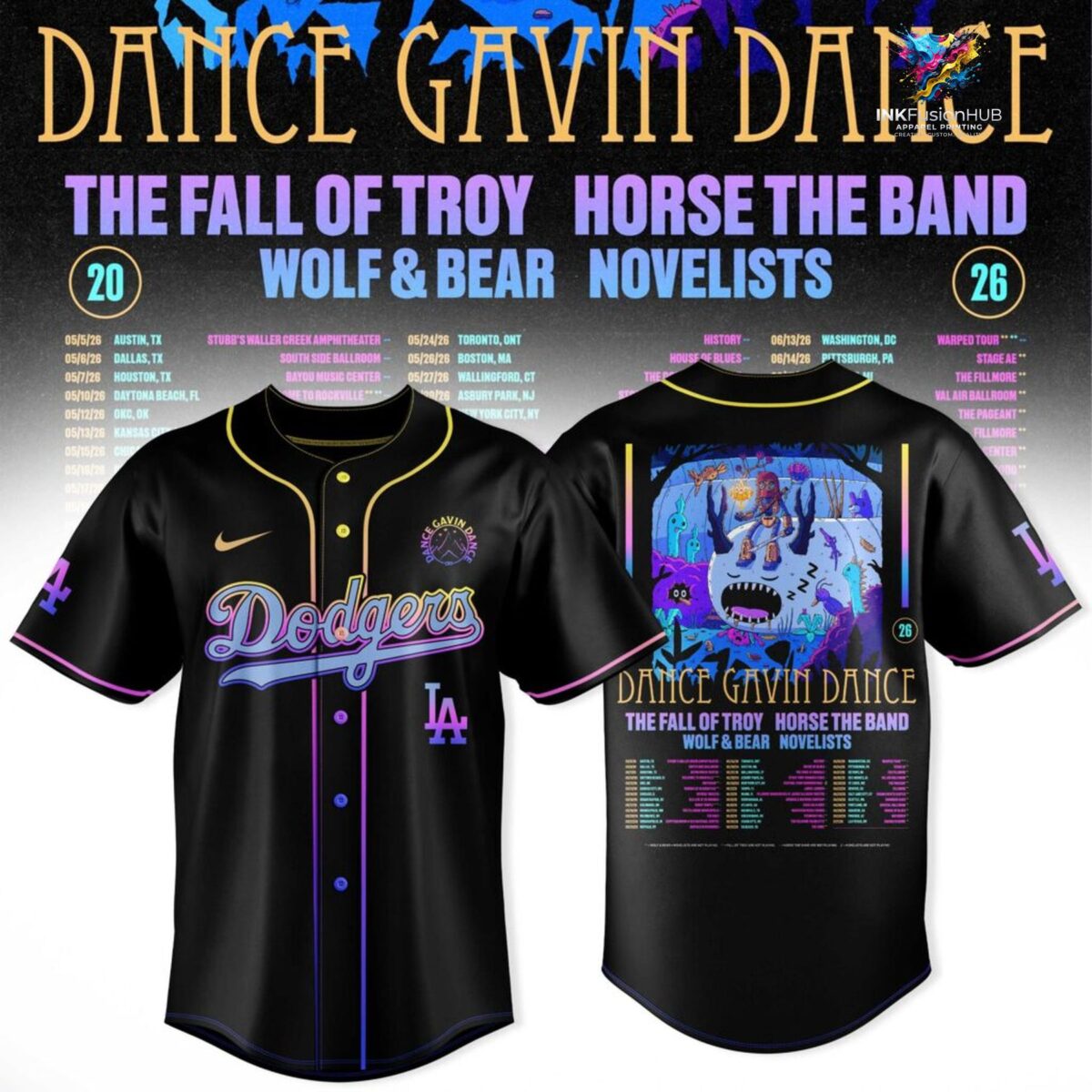 Dance Gavin Dance 2026 Tour Jersey