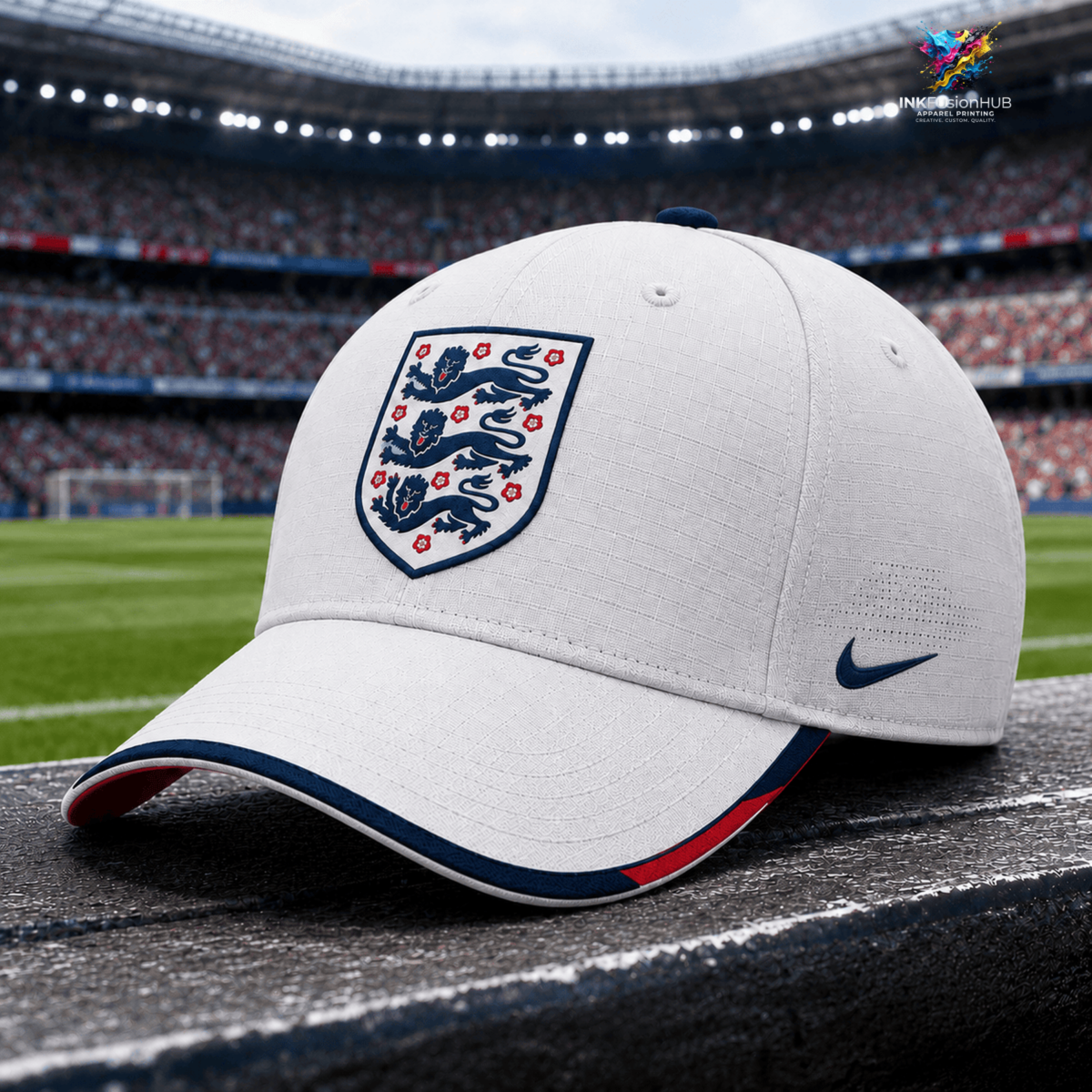 England Premium WC26 Stadium Cap — Three Lions Matchday Hat