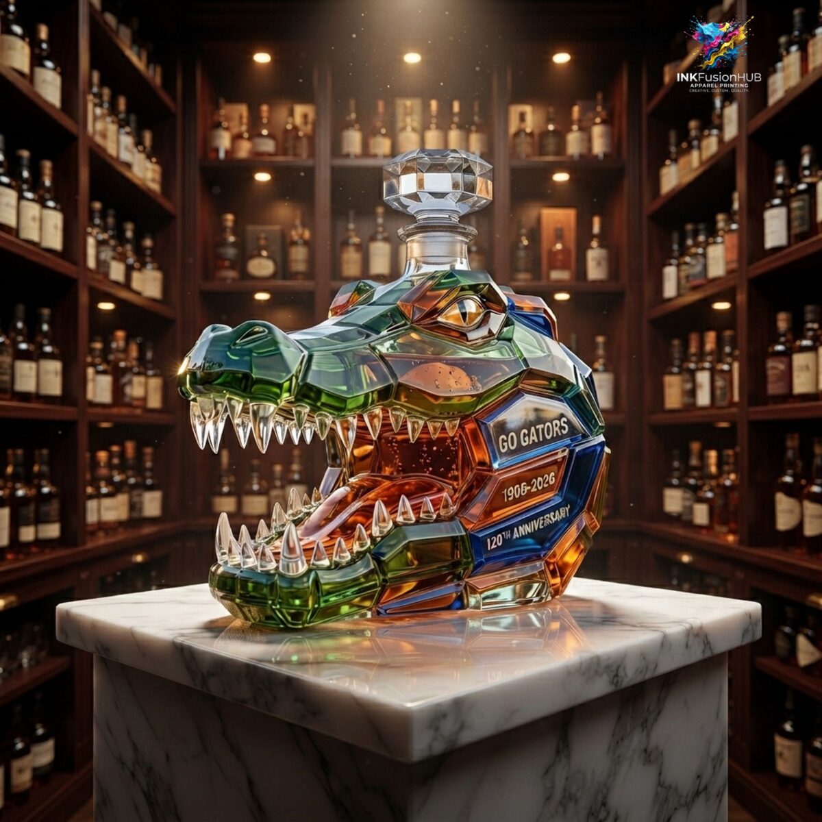 Florida GO GATORS 1906-2026 120th Anniversary Whiskey Bottle