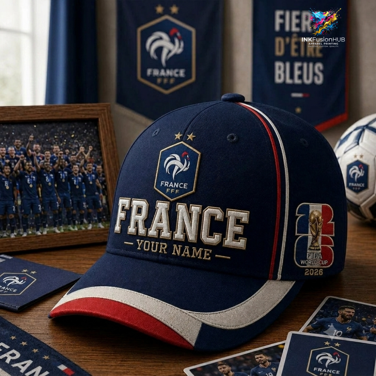 France FIFA WC 2026 Custom Name Classic Cap