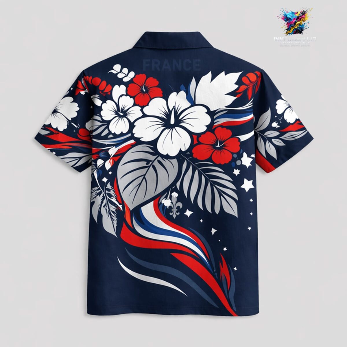 France World Cup 2026 Floral Hawaiian Shirt