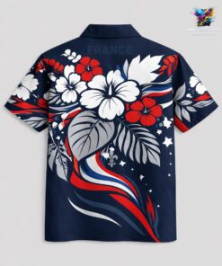 France World Cup 2026 Floral Hawaiian Shirt