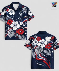 France World Cup 2026 Floral Hawaiian Shirt France World Cup 2026 Floral Hawaiian Shirt