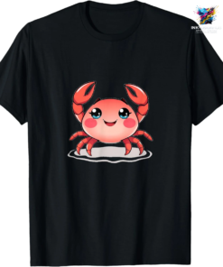 Funny Big Claw Crab Happy Face Graphic 2D T-shirt