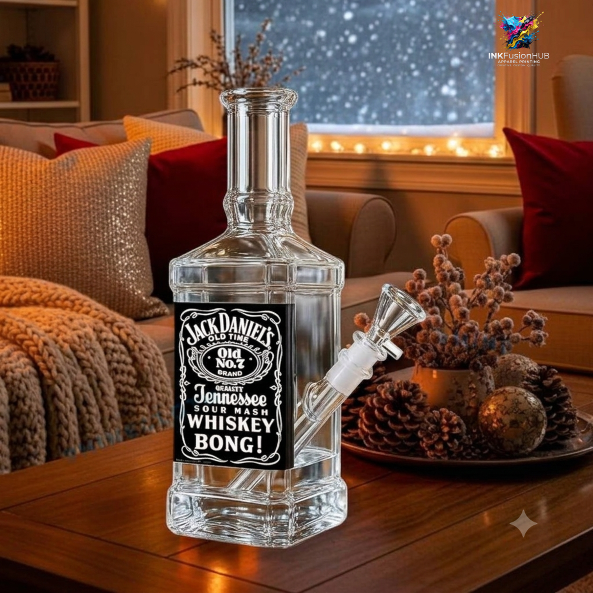 J.Daniel’s Whiskey Custom Glass Bong