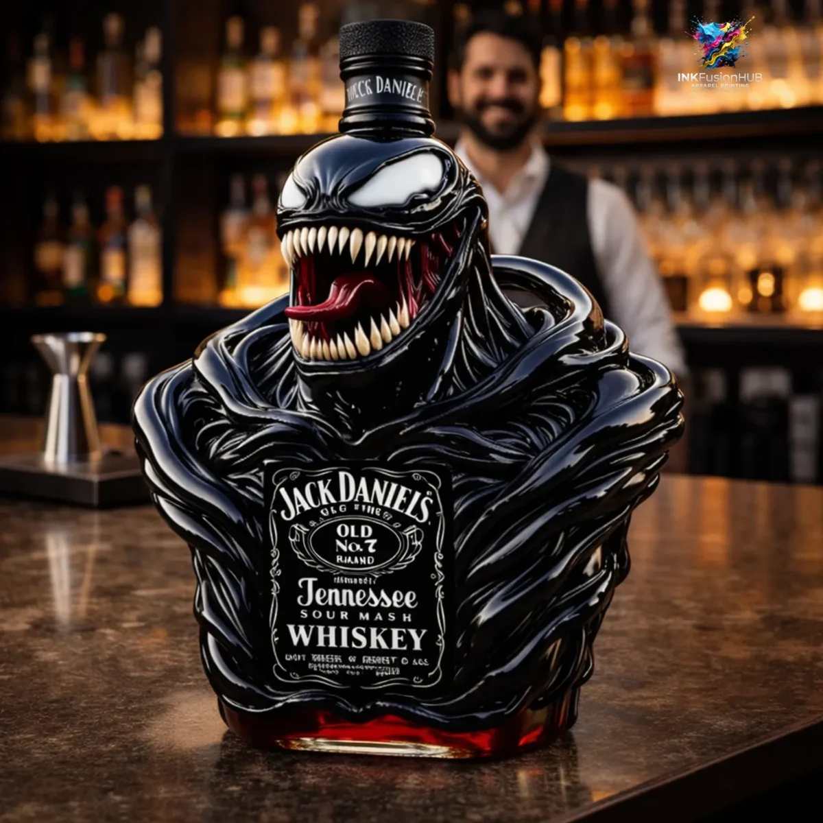 Venom Edition J.Daniels Whiskey Bottle