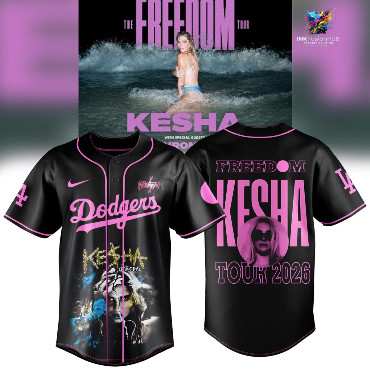 Kesha “The Freedom Tour” – Baseball Fan Jersey
