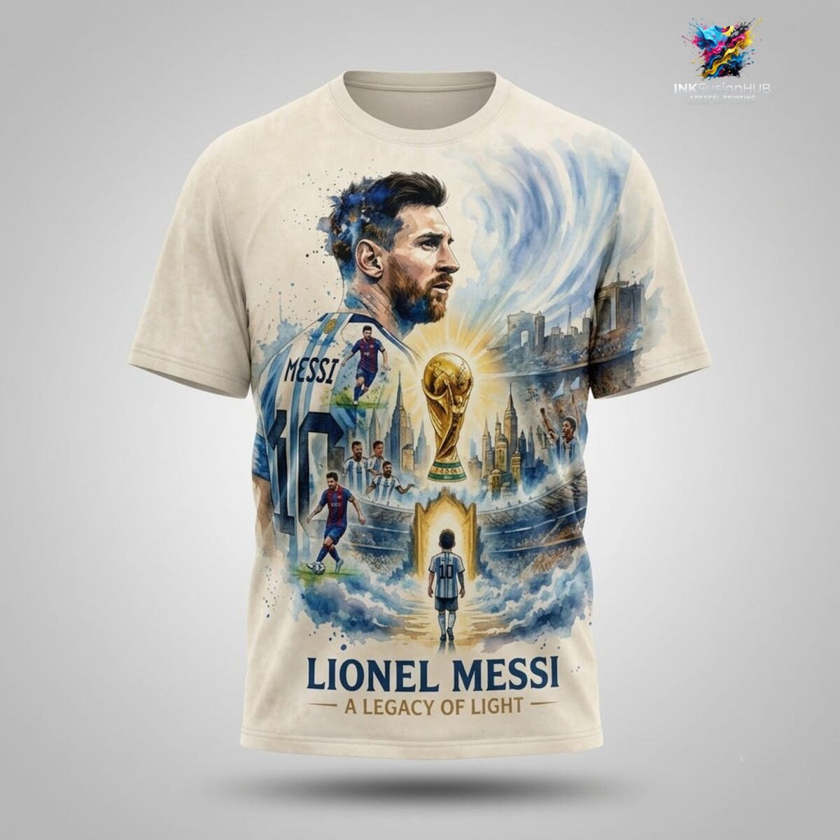 Lionel Messi A Legacy Of Light Argentina World Cup 26 Champions TShirt