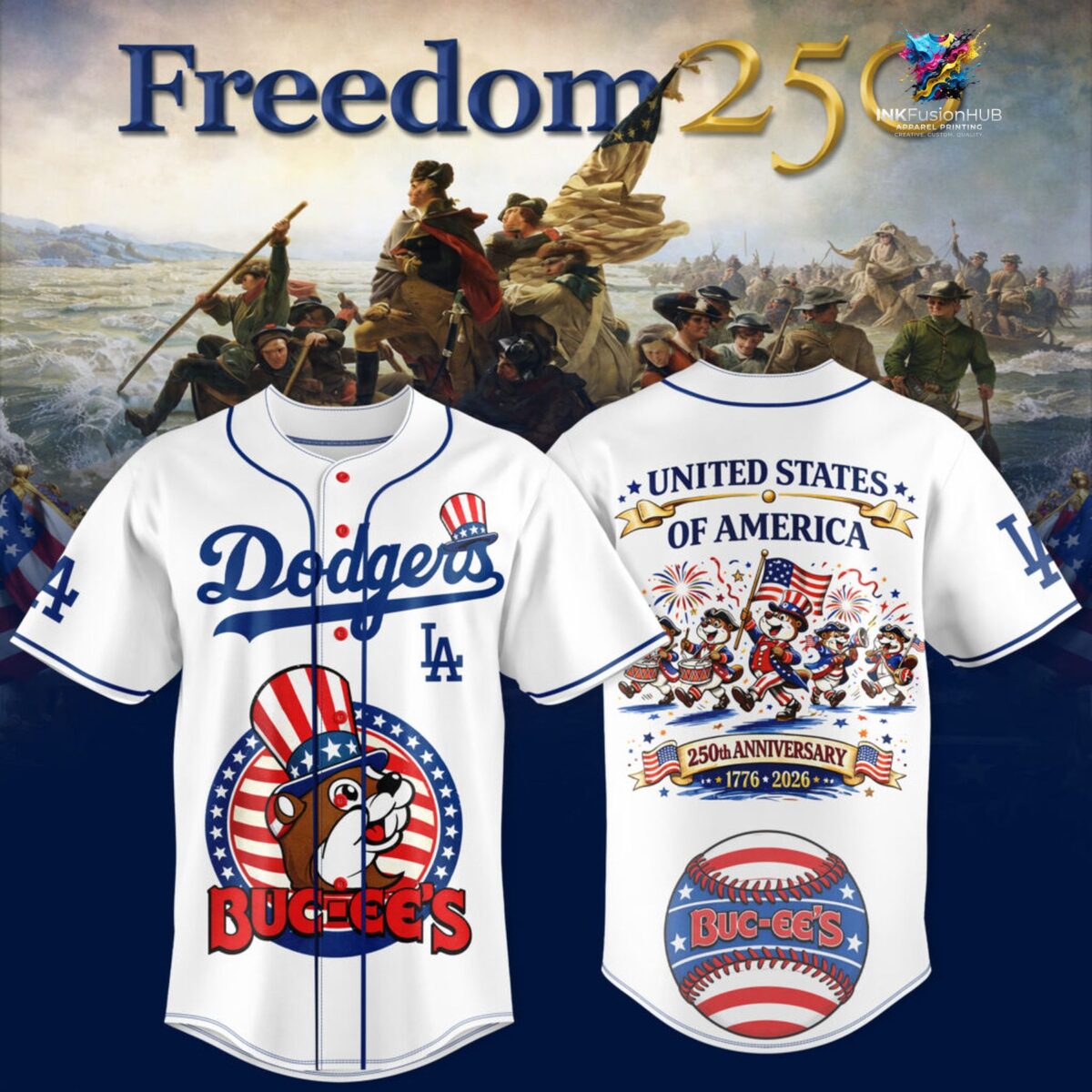 Los Angeles Dodgers Freedom 250 USA Anniversary Jersey