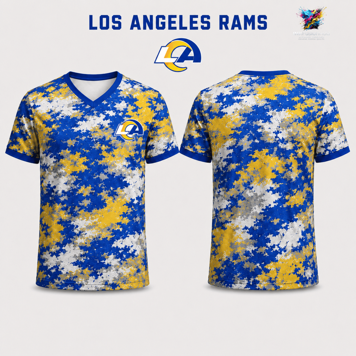 Los Angeles Rams NFL V-Neck Camo Jersey
