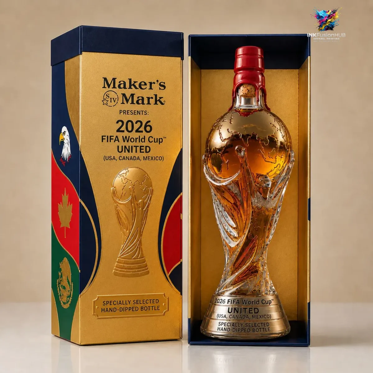 Maker’s Mark 2026 World Cup Whiskey Bottle