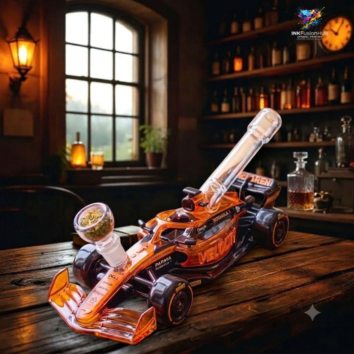 McLaren Racing Car Glass Pipe