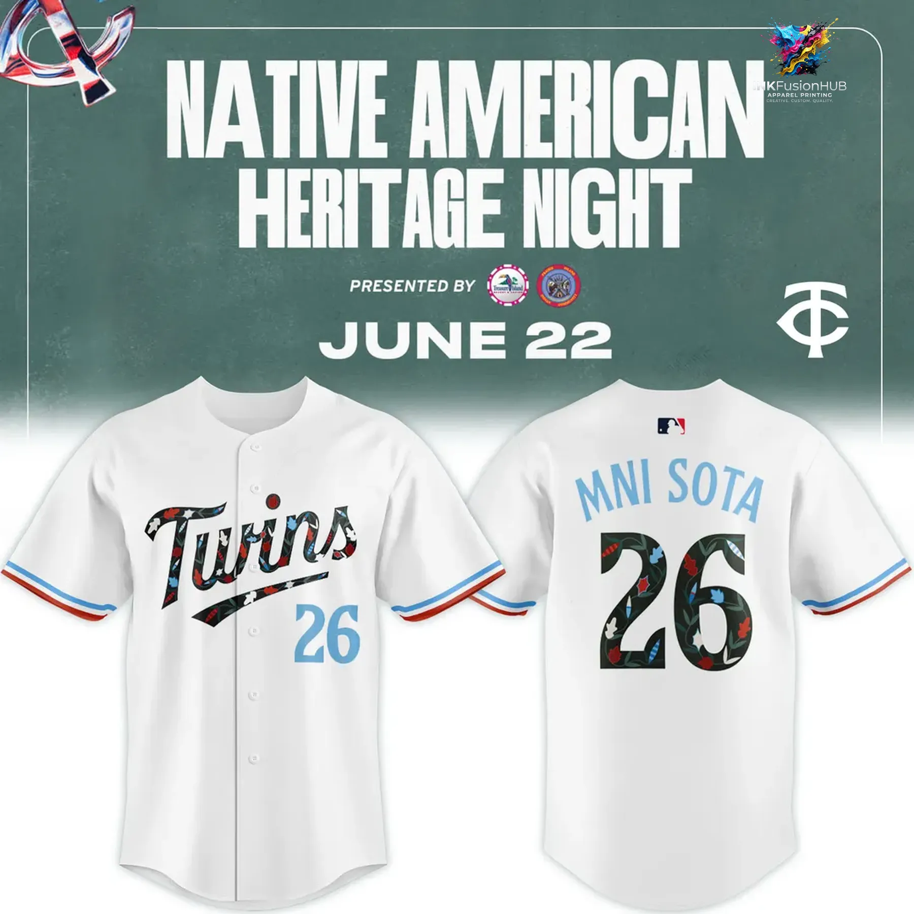 Minnesota Twins Native American Heritage Night 2026 Jersey Minnesota Twins Native American Heritage Night 2026 Jersey