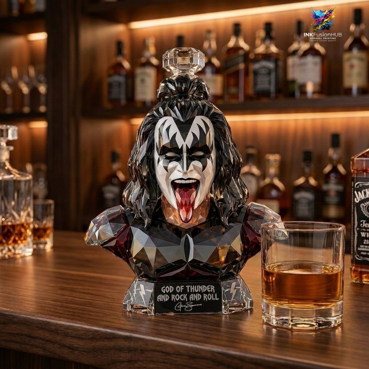 NEW Kiss Band Gene Simmons Whisky Bottle