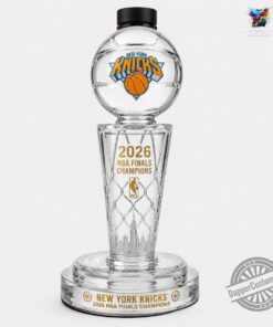NY Knicks NBA Finals Champions Larry O’Brien Trophy Whiskey Bottle Decanter 2026