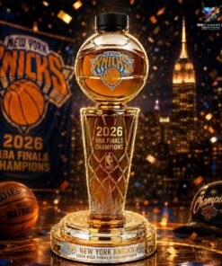 NY Knicks NBA Finals Champions Larry O’Brien Trophy Whiskey Bottle Decanter 2026