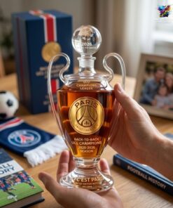 PSG 2026 Back-to-Back Europe Champions Whiskey Bottle