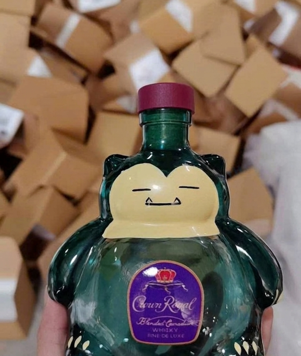 Pokemon Snorlax Whiskey Bottle