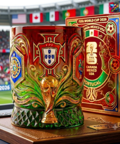 Portugal FIFA World Cup 2026 Campeoes Da Europa Crystal Whiskey Glass