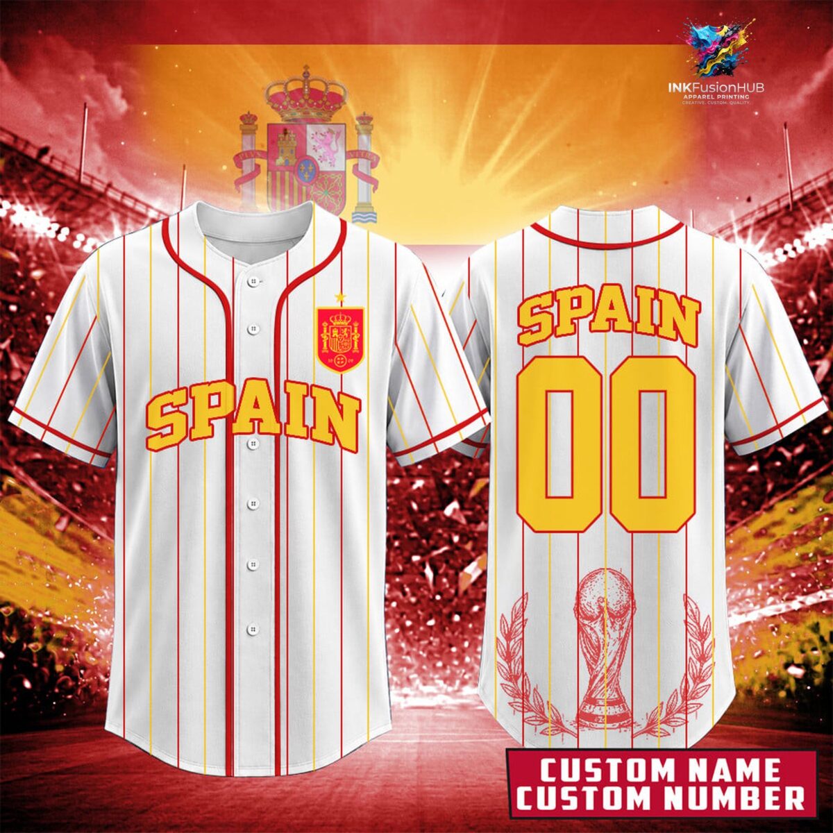 Spain 2026 World Cup Personalized Jersey