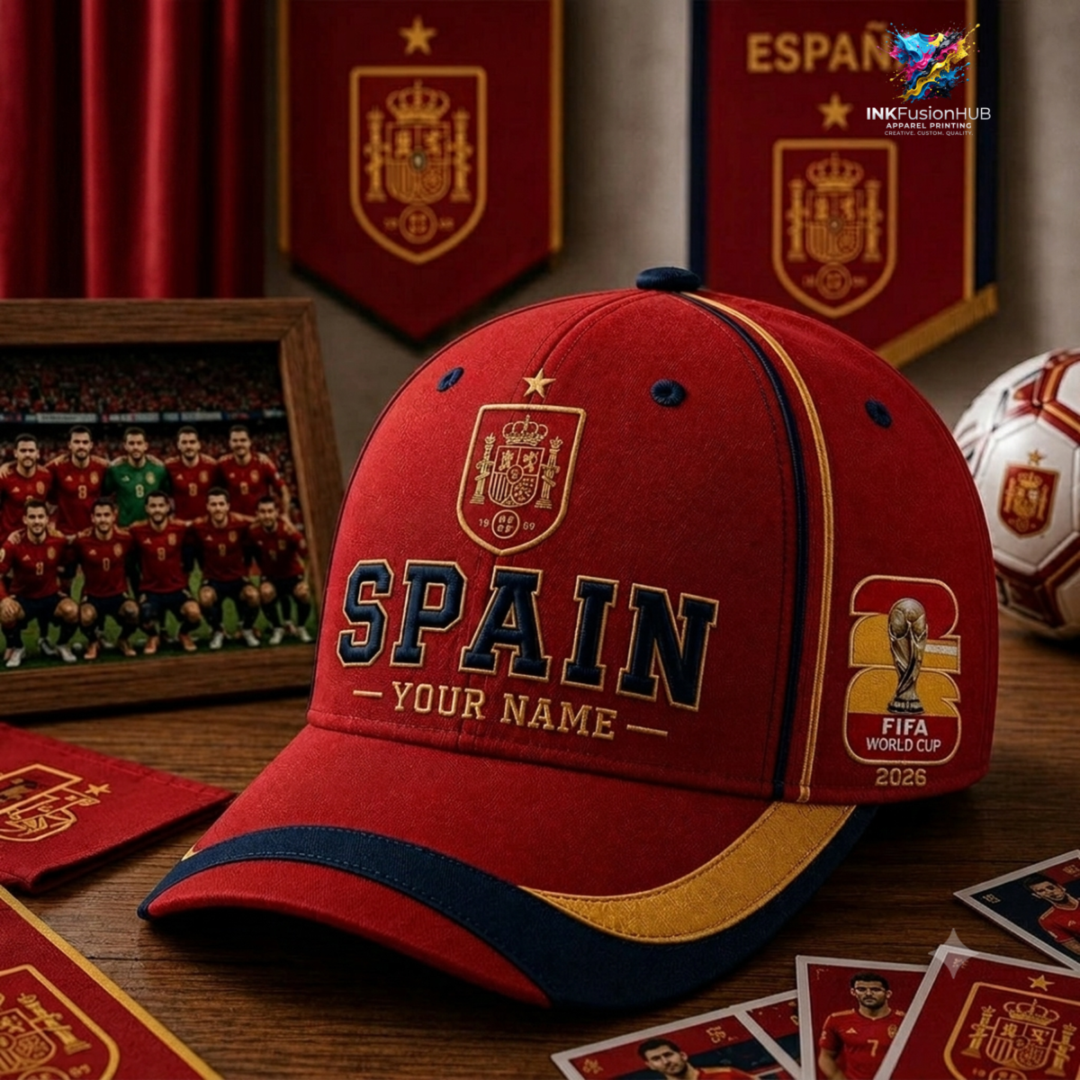 Spain FIFA WC 2026 Champions Personalized Cap