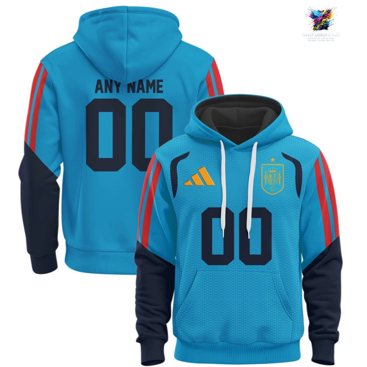 Spain National Team Home Customize Hoodie