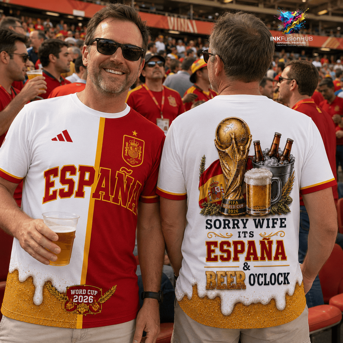 Spain Funny Soccer Fan Shirt — Sorry Wife It’s Match Day