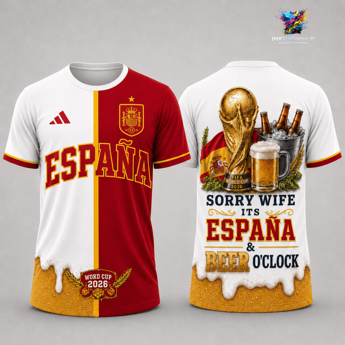 Spain Funny Soccer Fan Shirt — Sorry Wife It’s Match Day