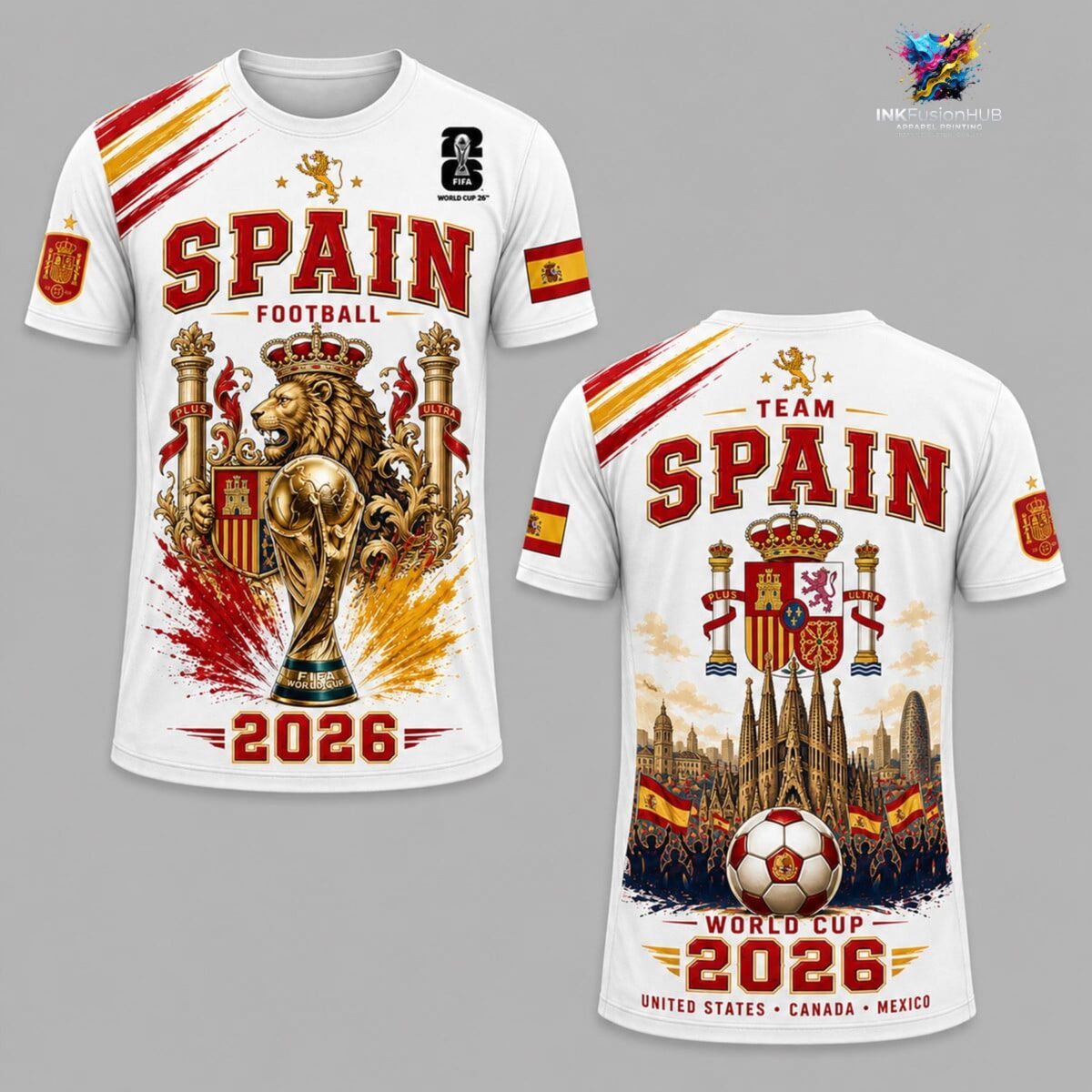 Spain World Cup 2026 Champion Football T-Shirt — La Roja Champions Tee