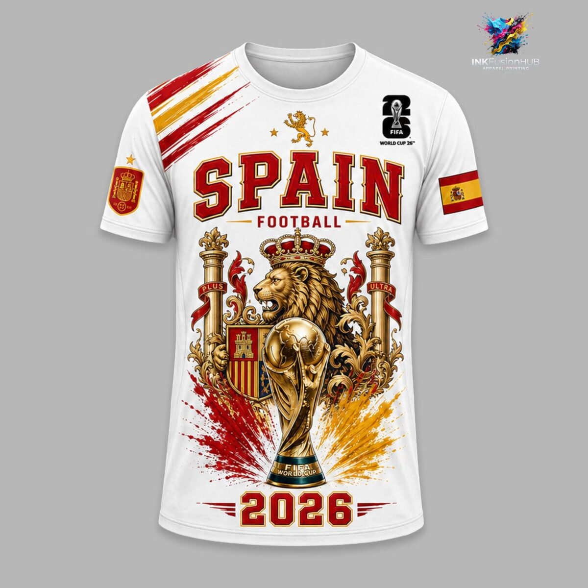 Spain World Cup 2026 Champion Football T-Shirt — La Roja Champions Tee