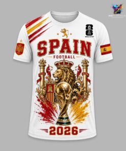 Spain World Cup 2026 Champion Football T-Shirt — La Roja Champions Tee